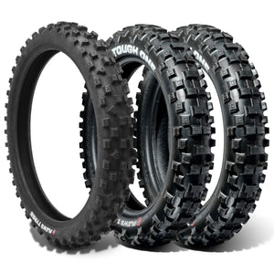 Neumáticos Plews | Juego de 3 piezas TOUGH ONE Enduro | Paquete de dos neumáticos EN1 THE TOUGH ONE traseros y un EN1 GRAND PRIX delantero Enduro
