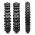 Three off-road dirt bike tires with visible Plews Tyres branding on a white background