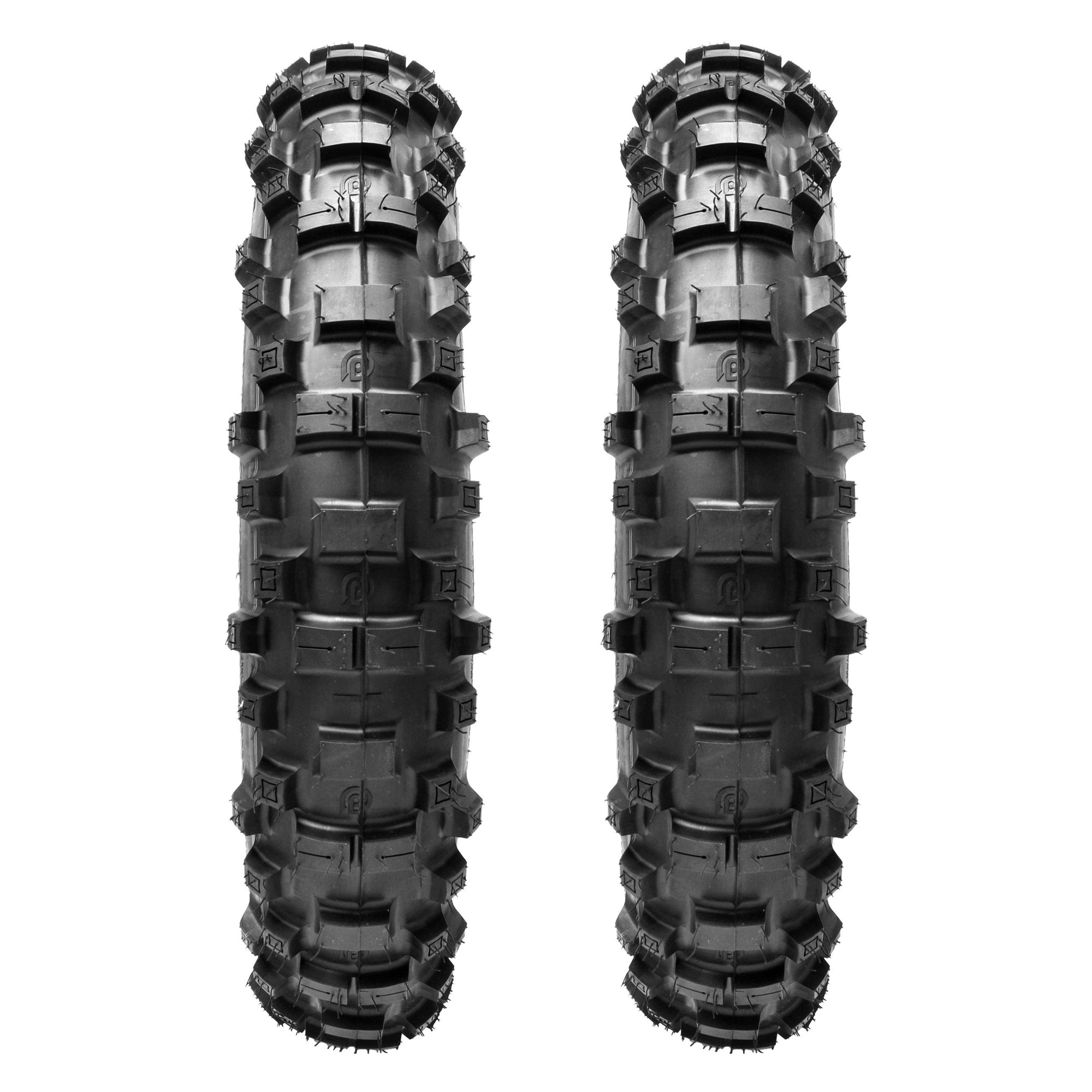 Plews Tyres | Enduro Double Rear Set | Two EN1 THE TOUGH ONE Rear Enduro Tire Bundle - 3/4 view