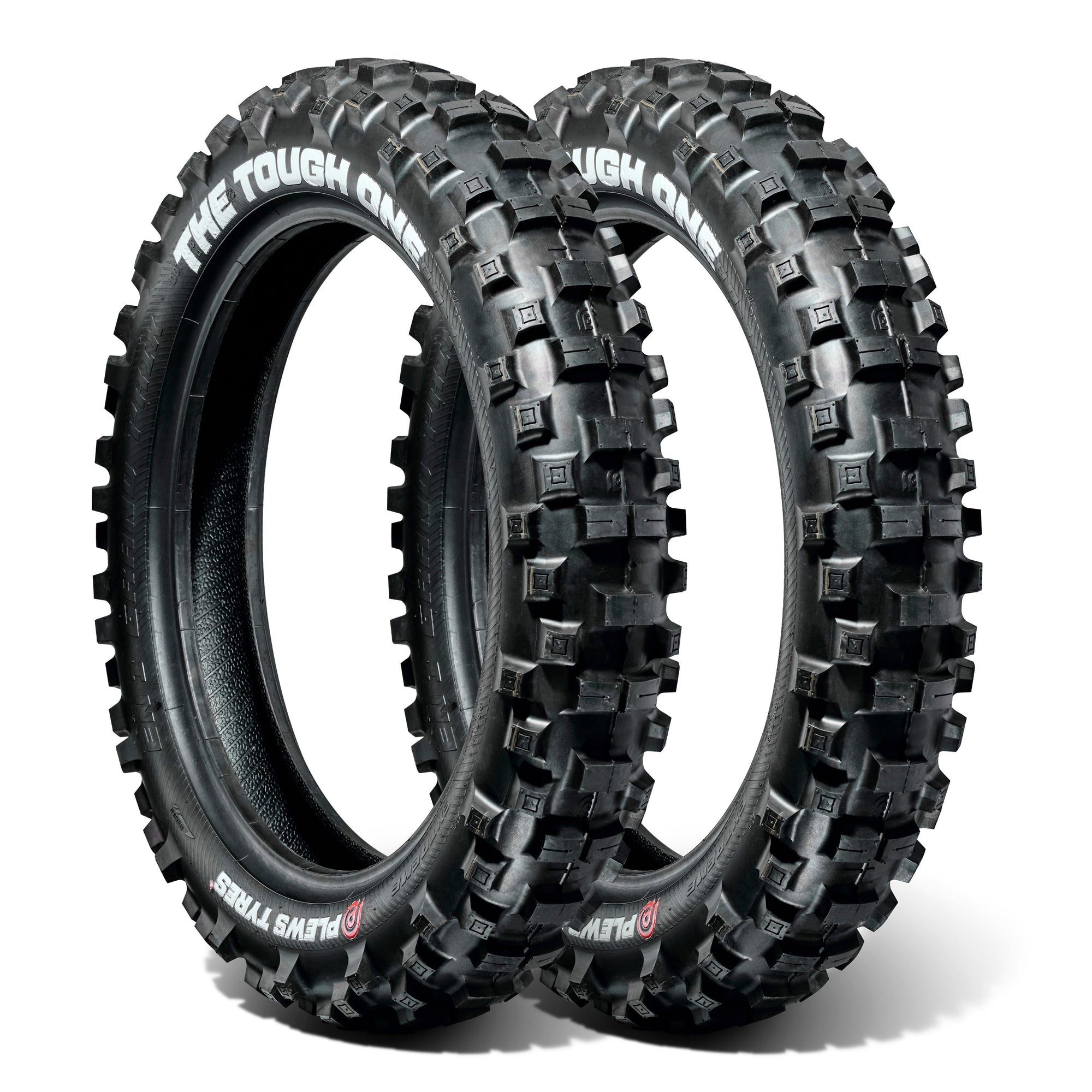 Plews Tyres | Enduro Double Rear Set | Two EN1 THE TOUGH ONE Rear Enduro Tire Bundle - 3/4 view