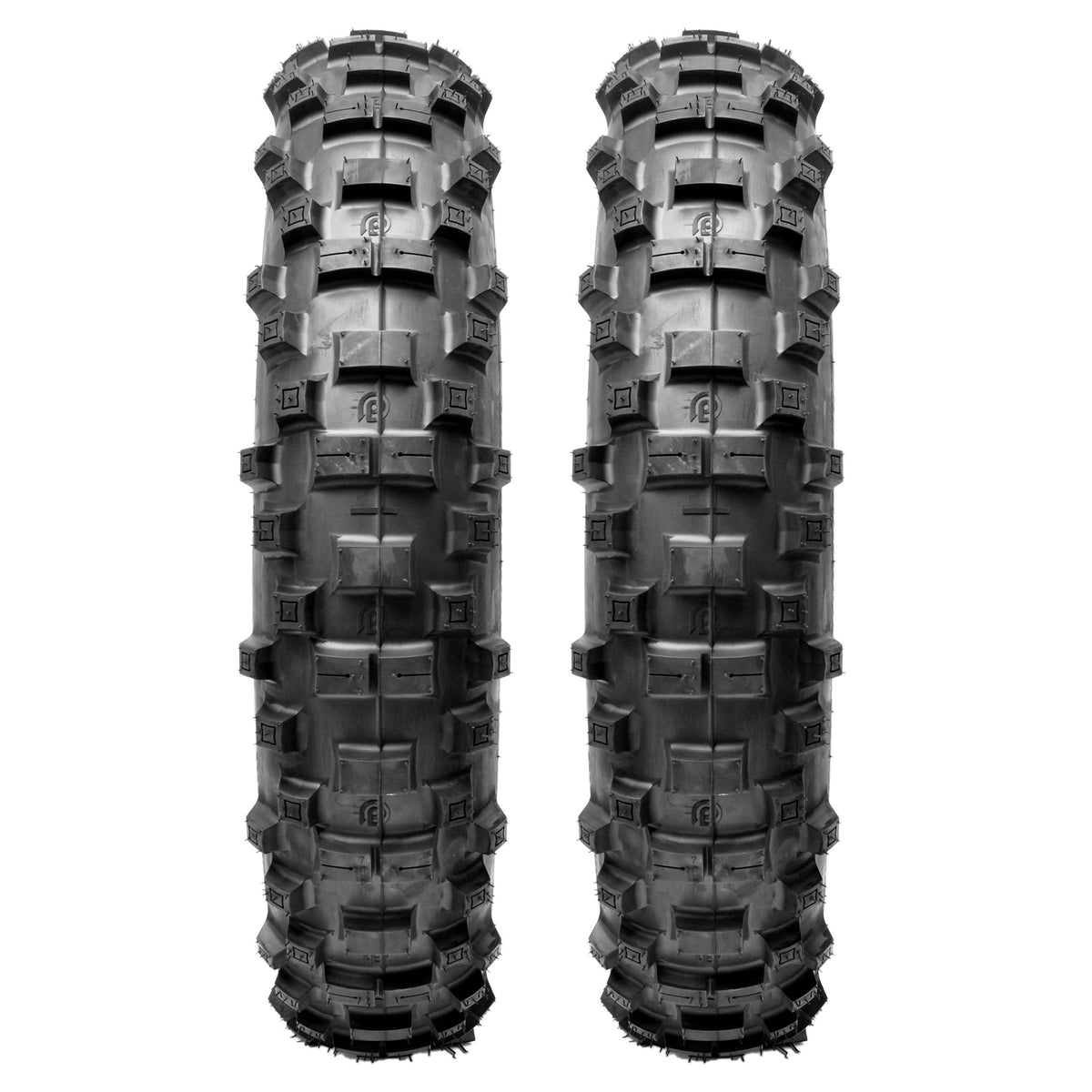 Plews Tyres | GP Enduro Double Rear Set | Two EN1 GRAND PRIX Rear Enduro Tire Bundle - front view