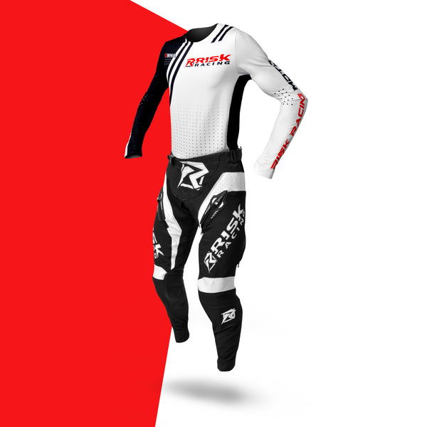 VENTilate PRO Motocross Jersey - Black & White | Risk Racing - Risk ...