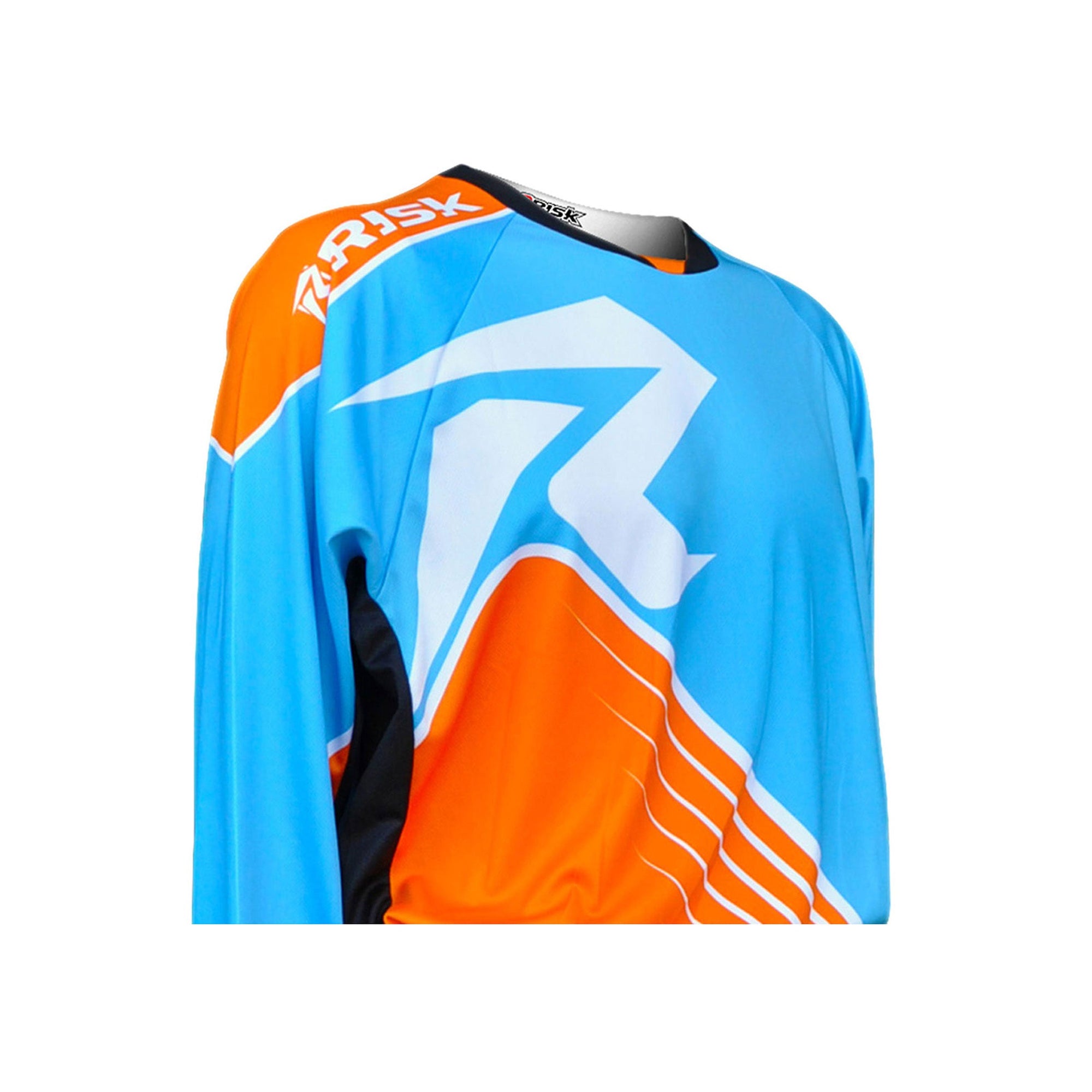 Camiseta de motocross transpirable - azul / naranja