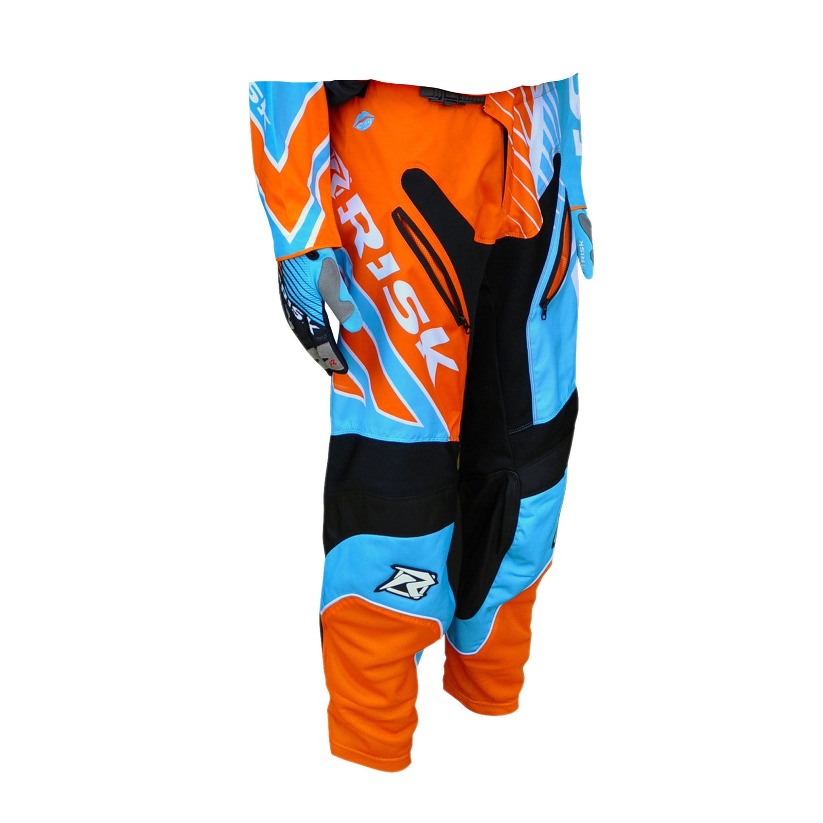 Ventilat-Motocross-Hose - Blau / Orange