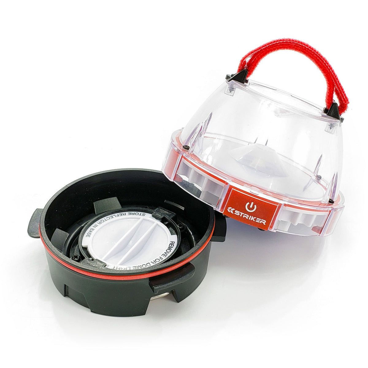 Light array reflector stores in base of ILLUMiDOME by STKR Concepts