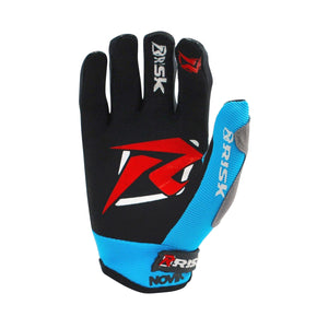 Risk Racing VENTilate Motocross Gloves - Blue/Orange - Palm