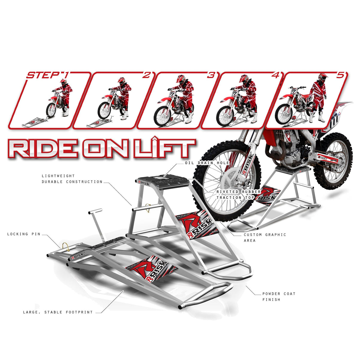 RR1 Ride-On Motocross Lift / Stand